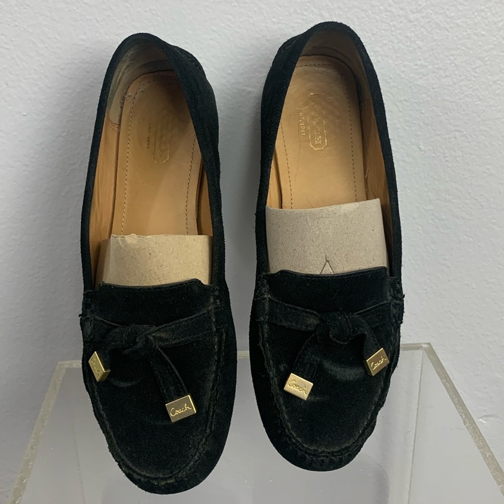 Coach Frida Loafers Black suede Size 9